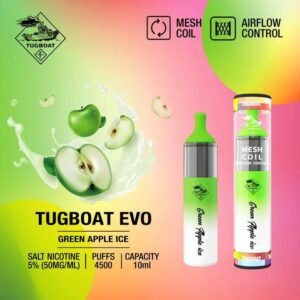 Tugboat Evo - Green Apple Ice 4500 Puffs 50mg