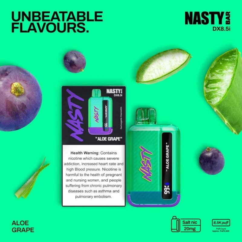 Nasty Bar 8500 Puffs 20mg Aloe Grape