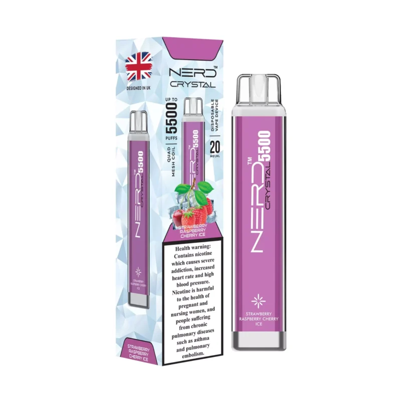 NERD Crystal 5500 puffs Strawberry Raspberry Cherry Ice 2%