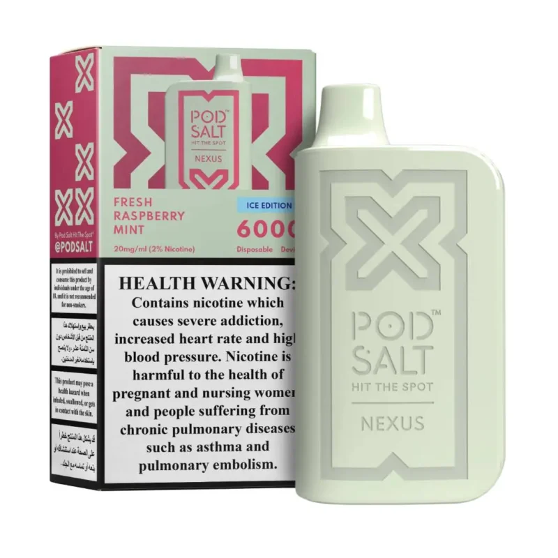 Podsalt Nexus Fresh Raspberry Mint 6000 puffs 2%