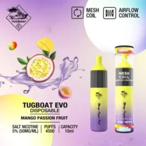 Tugboat Evo - Mango Passion Fruit 4500 Puffs 50mg