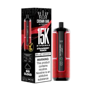 Al Fakher Crown Bar Hypermax 15000 puffs Strawberry Punch 6mg