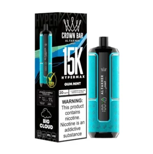 Al Fakher Crown Bar Hypermax 15000 puffs Gum Mint 6mg