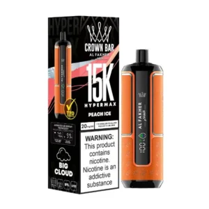 Al Fakher Crown Bar Hypermax 15000 puffs Peach Ice 6mg
