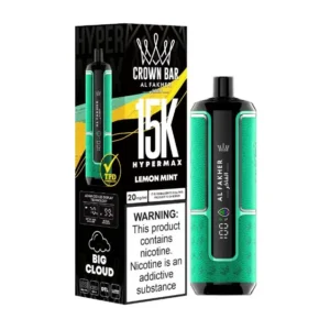 Al Fakher Crown Bar Hypermax 15000 puffs Lemon mint 6mg