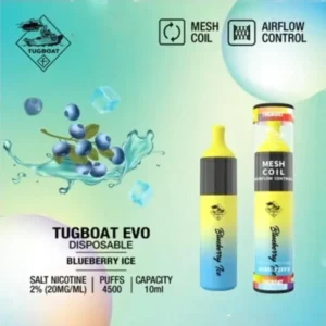 Tugboat Evo - Blueberry Ice 4500 Puffs 50mg