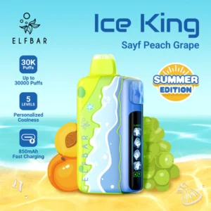 ELFBAR Ice King Sayf Peach Grape 30k Puffs 50mg