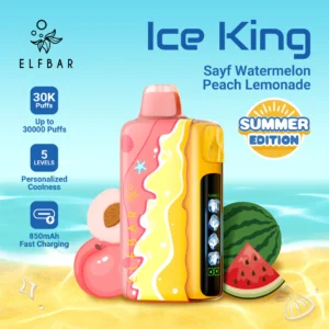 ELFBAR Ice King Sayf Watermelon Peach Lemonade 30k Puffs 50mg