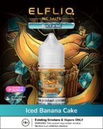 ELFLIQ NIC SALTS Iced Banana Cake BY ELFBAR 30mg 30ml