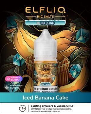 ELFLIQ NIC SALTS Iced Banana Cake BY ELFBAR 30mg 30ml