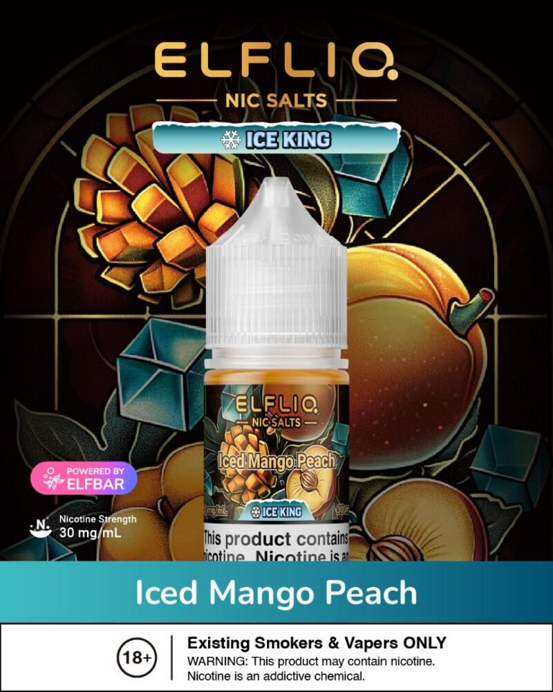 ELFLIQ NIC SALTS Iced Mango Peach BY ELFBAR 30mg 30ml