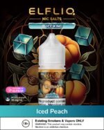 ELFLIQ NIC SALTS Iced Peach BY ELFBAR 30mg 30ml