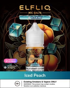 ELFLIQ NIC SALTS Iced Peach BY ELFBAR 30mg 30ml