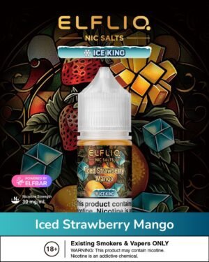ELFLIQ NIC SALTS Iced Strawberry Mango BY ELFBAR 30mg 30ml