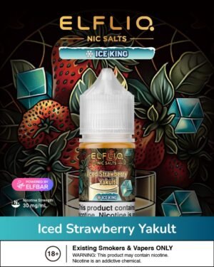 ELFLIQ NIC SALTS Iced Strawberry Yakult BY ELFBAR 30mg 30ml