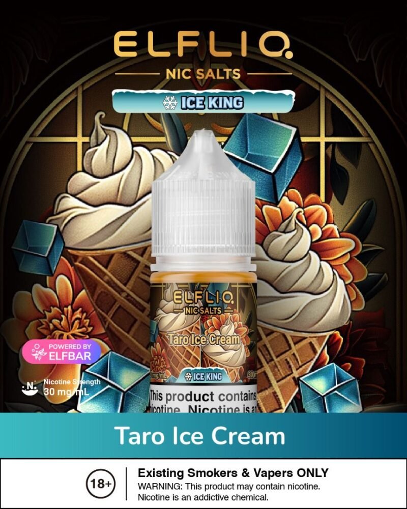 ELFLIQ NIC SALTS Taro Ice Cream BY ELFBAR 30mg 30ml